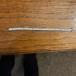 Moissanite Tennis Bracelet with Emerald Cut Stones